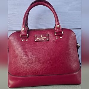 Kate Spade Wellesley Small Rachelle Satchel Red Pillbox Color